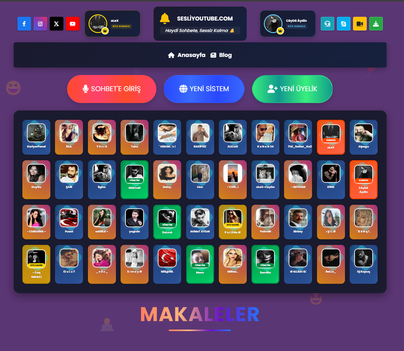 Sesli chat 2025 Panel Demosu 1