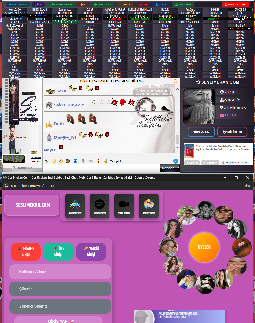 Sesli chat 2025 Panel Demosu 1